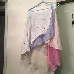 Blue Sky asymmetrical skirt.